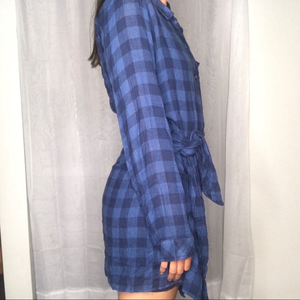 SOLD Sanctuary plaid wrap tie dress sz s - Picture 6 of 9